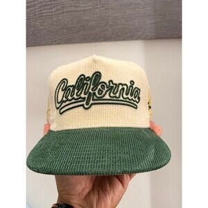 Dvniel Luu Snapback CA Limited Edition Satin Lined Hidden Pockets Crème Green